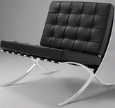 Premium Barcelona Chair - Italian Leather |  Interior Furnishes | Black - Premium Barcelona Chairs from Interior Furnishes - Just $425.00! Shop now at Interior Furnishes